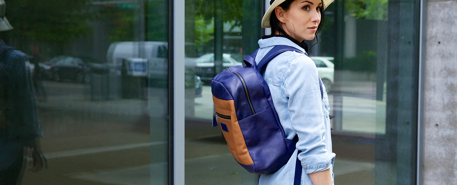 Upcycled Leather Backpacks crafted from old Southwest Airlines Leather Seats/