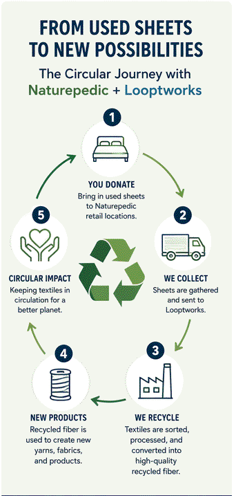 Earth Day Sheet Collection and Recycling Process