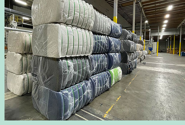 GRS Certified recycled textile ready for shipment